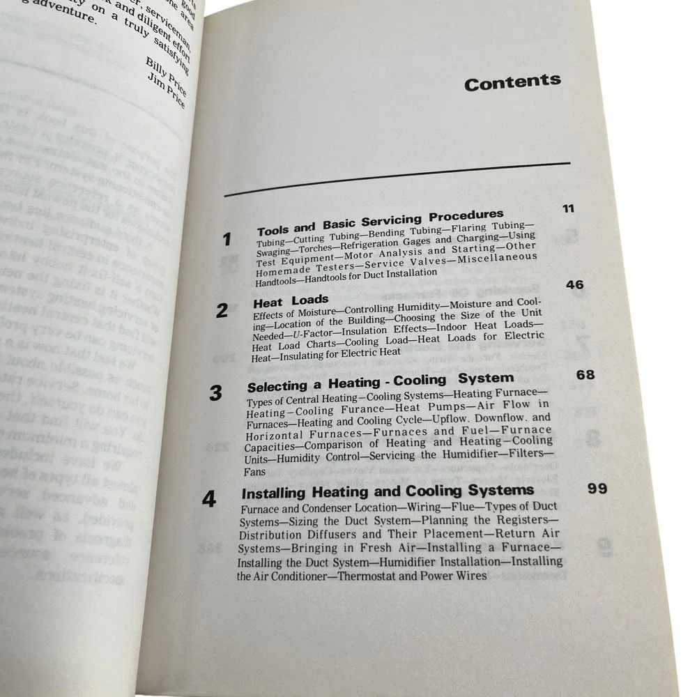 Central Heating & Air Conditioning Repair Guide Billy Price 1976 TAB Books 1st